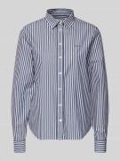 Gant Hemdbluse aus Baumwolle mit Streifenmuster in Marine, Größe 34