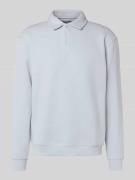 MCNEAL Poloshirt mit gerippten Abschlüssen in Hellblau, Größe L