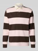 MCNEAL Poloshirt mit kurzer Knopfleiste in Hellrosa, Größe L