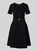 Marc Cain Knielangens Kleid aus Baumwoll-Mix mit Strukturmuster in Bla...