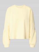Marc Cain Oversized Sweatshirt mit gerippten Abschlüssen in Hellgelb, ...