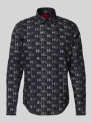 HUGO Slim Fit Freizeithemd aus reiner Baumwolle Modell 'ERMO' in Black...