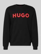 HUGO Sweatshirt mit Label-Detail Modell 'Dem' in Black, Größe XL
