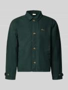 BLKVIS Jacke mit Label-Stitching und Eingrifftaschen in Dunkelgruen, G...