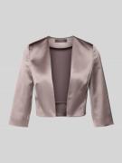 Vera Mont Kurzblazer mit offener Vorderseite in Taupe, Größe 34