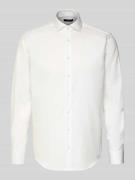 Jake*s Regular Fit Businesshemd aus Twill in Weiss, Größe 37/38