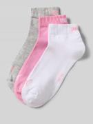 PUMA Damen Sneakersocken im 3er-Pack in Hellgrau, Größe 35/38