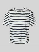 Tommy Hilfiger Relaxed Fit T-Shirt aus Leinen-Baumwoll-Mix in Marine, ...