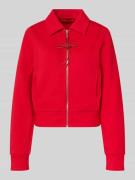 MAX&Co. Slim Fit Sweatjacke aus reiner Baumwolle Modell 'EROICO' in Ro...