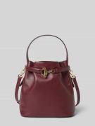 Lauren Ralph Lauren Bucket Bag aus echtem Rindsleder in Bordeaux, Größ...
