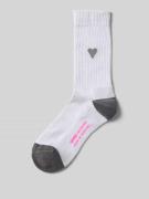 Unio Socken mit Label-Print in Mittelgrau, Größe 36-38