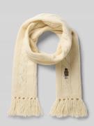 Polo Ralph Lauren Wollschal mit Fransen in Offwhite, Größe 1