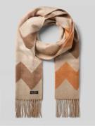 Fraas Schal mit Logo-Patch Modell 'Cashmink' in Beige, Größe 1