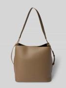 Seidenfelt Hobo Bag in Leder-Optik Modell 'Nelma' in Khaki, Größe 1