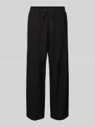 FREE/QUENT Stoffhose aus Leinen-Viskose-Mix Modell 'LAVA' in Black, Gr...