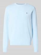 Fynch-Hatton Strickpullover mit gerippten Abschlüssen in Hellblau, Grö...