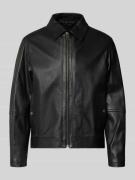 BOSS Orange Regular Fit Lederjacke aus echtem Schafsleder Modell 'JOGE...