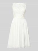 Mascara Brautkleid mit floraler Spitze in Offwhite, Größe 32