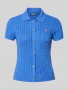 Polo Ralph Lauren Strickshirt mit Knopfleiste in Royal, Größe S