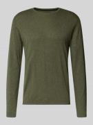 Christian Berg Men Strickpullover mit Rundhalsausschnitt in Oliv Melan...