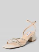Steve Madden Sandaletten mit Strasssteinbesatz Modell 'Gabby' in Ecru,...