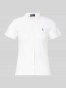 Polo Ralph Lauren Poloshirt mit Knopfleiste in Weiss, Größe L