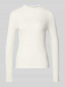 OPUS Longsleeve mit Stehkragen Modell 'Sivi' in Offwhite, Größe 42