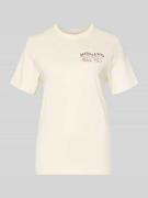 Scotch & Soda T-Shirt mit Label-Print und Rundhalsausschnitt in Beige,...