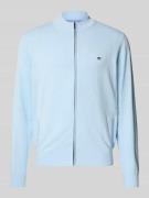 Fynch-Hatton Strickjacke mit Reißverschluss in Hellblau, Größe 3XL