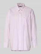 Guess Jeans Oversized Hemdbluse mit Brusttasche in Rosa, Größe L