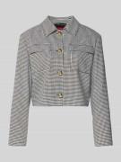 HUGO Boxy Fit Kurzblazer mit Vichy-Muster Modell 'ALERO-2' in Black, G...