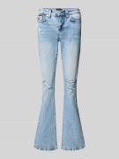TRUE RELIGION Flared Jeans im Destroyed-Look Modell 'BECCA' in Hellbla...