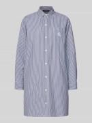 Lauren Ralph Lauren Nachthemd mit Brusttasche in Dunkelblau, Größe L