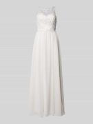 Laona Brautkleid mit Spitzenbesatz in Offwhite, Größe 32