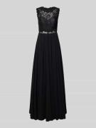 Mascara Abendkleid mit Spitze und Rundhalsausschnitt in Black, Größe 4...