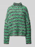 JAKE*S STUDIO WOMAN Relaxed Fit Strickpullover mit Woll-Anteil in Grue...