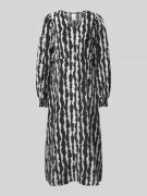 YAS Midikleid mit V-Ausschnitt Modell 'ZENA' in Black, Größe S