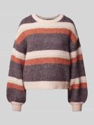 QS Strickpullover mit Puffärmeln in Lila, Größe XXL