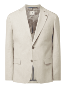 ATELIER TORINO Slim Fit 2-Knopf-Sakko aus Schurwoll-Leinen-Mix Modell ...