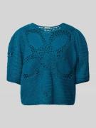 FARM RIO Strickpullover mit Knopfleiste in Petrol, Größe S