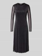 Tom Tailor Denim Regular Fit Meshkleid mit Effektgarn in Dunkelgrau Me...