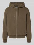 Samsøe Samsøe Sweatjacke mit Kapuze Modell 'SAPIET' in Dunkelbraun, Gr...