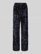 Pieces Relaxed Fit Weite Hose mit Pailletten Modell 'KAM' in Black, Gr...