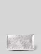 Abro Clutch aus echtem Leder Modell 'Mimosa' in Silber, Größe 1