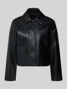 Mango Jacke in Leder-Optik Modell 'SABINA' in Black, Größe L