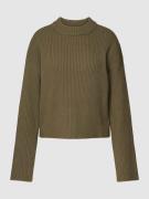 Jake*s Casual Strickpullover mit Rundhalsausschnitt in Khaki, Größe XX...