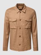 MOS MOSH Leinenhemd mit Brusttaschen Modell 'Milo' in Hellbraun, Größe...