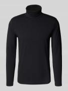 Lindbergh Langarmshirt mit Rollkragen in Black, Größe XXXL