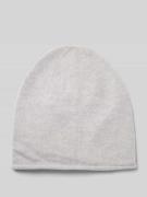 Christian Berg Woman Strickmütze aus reinem Kaschmir in Mittelgrau Mel...