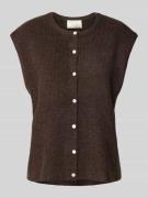 Neo Noir Strickweste mit Kappärmeln Modell 'Everest' in Dunkelbraun, G...